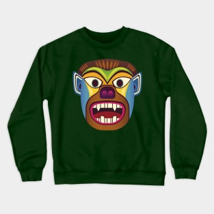 Gorilla ethnic mask Crewneck Sweatshirt